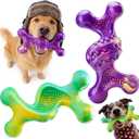 Dog Toys for Aggressive Chewers: 2 Pack Tough Dog Toy for Medium & Large Dogs Weighing 20-70 lbs, Indestructible Dog Chew Toys, Long-Lasting Dog Bones for Large Breed, Keeps Them Busy (Christmas & Green1)