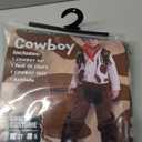 Spooktacular Creations Halloween Cowboy Hat Costume for Boys, Kids White Brown Western Costume, Deluxe Cowboy Outfit Set for Toddler Halloween RolePlay Themed Party, Size: L (10-12 YRS)