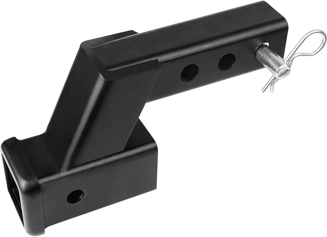 4" Drop/Rise Trailer Hitch Receiver Adapter Extension, Riser Extender, 2-inch Receiver With Pin and Clip