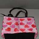 Tote Bag for Women with Zipper and Pockets,Polyester Tote Bag Pattern Tote Purse Women Handbag (Medium, Heart 1)