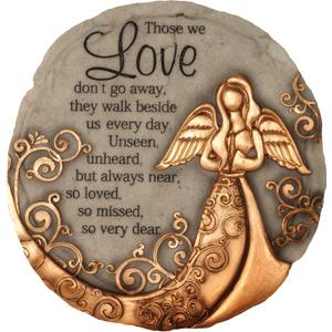 Spoontiques - Garden Dcor - Bronze Angel Stepping Stone - Decorative Stone for Garden