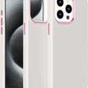 PinLiSheng for iPhone 16 Pro Case, Liquid Silicone with [Soft Anti-Scratch Microfiber Lining] [Metal Buttons] Shockproof Slim Protective Phone Case for Women Men - White