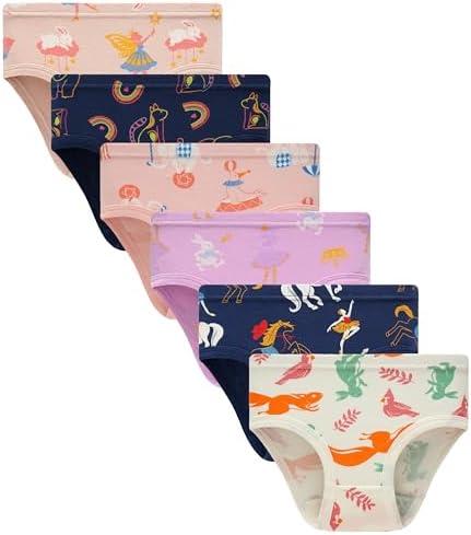 Sladatona Little Girls Soft Underwear Toddler Kids Breathable Comfort Panties 6T