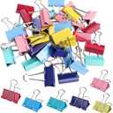 Ufmarine Medium Binder Clips 1.25 Inch (36 pcs), Colored Medium Paper Clips for Office
