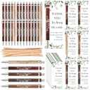 Yeaqee 36 Set Employee Appreciation Gifts Wooden Bamboo Retractable Pens with Thank You Gifts Bookmark Cards for Social Worker Coworker Staff Office Supplies(6 Colors, You Are A Key Sign)