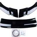 MUCO 3pcs Front Bumper Lip Spoiler Kit Compatible with V-o-lk-sw-agen Tiguan Rline 2021 2022 2023 24 Gloss Black Cover Guard Protection Conversion Front Lips