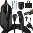 AIMILER Level 1/2 Tesla Charger(WiFi APP/Plug-Play), Max 32A, 25ft Cable ETL Certified, Portable Electric Car EV Charger for Tesla Models Y/X/3/S or Nacs Connector EVs (240V Nema 14-50 Plug)