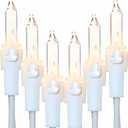 LUCKY SHINE 200 Clear Warm Christmas Lights, UL Certified and Commercial Grade 2 Sets100 Light with White Wire 66 Ft, for Indoor and Outdoor Party, Patio, Trees, Garden.