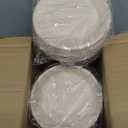 400 Count Brown Disposable Plates, 6 Inch Unbleached Paper Plates, Heavy Paper Plate, Eco Friendly Sugarcane Pulp for Party Wedding Picnic BBQ