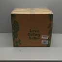 LE TAUCI 12 Inch Plant Pot with Acacia Wood Stand, Ceramic Large Planters for Indoor Plants, Indoor Pots for Plants Office Living Room, Cylinder Planter with Drainage Hole and Plug, Neutral Gray