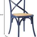 Modway Gear Dining Side Chair, Midnight Blue, Pack of 1