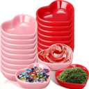 36 Set Valentine's Day Heart Shaped Bowls Ceramic Dishes Porcelain Side Seasoning Salad Appetizer Plates for Wedding Birthday Party