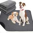 2 Packs Washable Dog Pee Pads Gray 72x72