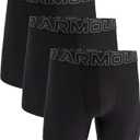 Under Armour Men's Multi-Pack Standard Tech 6" Inseam Boxer Brief (Medium, Black Solid - Core 3 Pack)