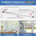 Sliding Door Security Bar, 3 Pack 18"-50" Adjustable Window Security Bars with Rubber Tips, Heavy Duty Door Jammer, Window Bars Security Inside, Window Lock Bar for Home Apartment Travel Patio (White)