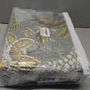 NEWLAKE Bedspread Quilt Sets-Reversible Patchwork Coverlet Set, Green Floral Pattern, King Size