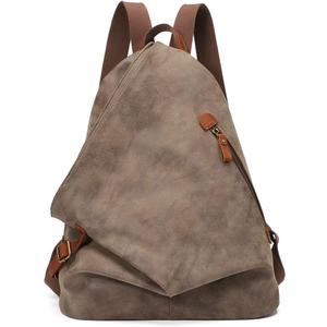 KL928 PU Leather Vintage Backpack  Large Casual Daypack Outdoor Travel Rucksack Hiking Backpacks for Men Women