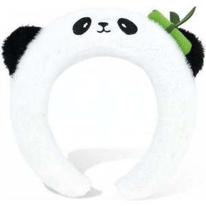 Panda Headbands for Fluffy Animal Ears Headband Adult Cute Headbands for women Washing Face Panda Costume Accessories for Theme Party Christmas Cosplay