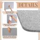 Hahafelt 36"x 24"Linen Fabric Bulletin Board Pinboard for Walls Display Frameless Pinboard Display Notice Memory Board for Office Walls Home Kitchen Easy to Install(Grey)