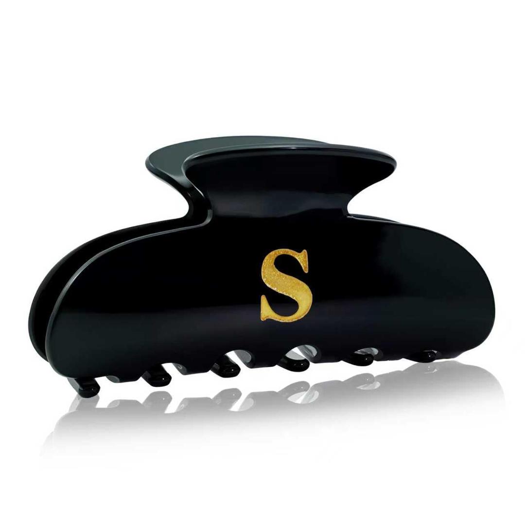 Initial Cute Hair Clips - Black Letter Elegant Hair Claw Clips, Glitter Claw Clips Durable Hair Clips, Wedding Gift, Bridesmaid Gifts, Birthday Gifts, Christmas Gift, Letter S