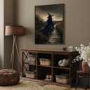 Vintage Halloween Wall Decor Horror Poster Mystic Gothic Wall Art Nature Witch Art Print Witchy Home Decor Aesthetic for Living Room Bedroom8x12inch black framed