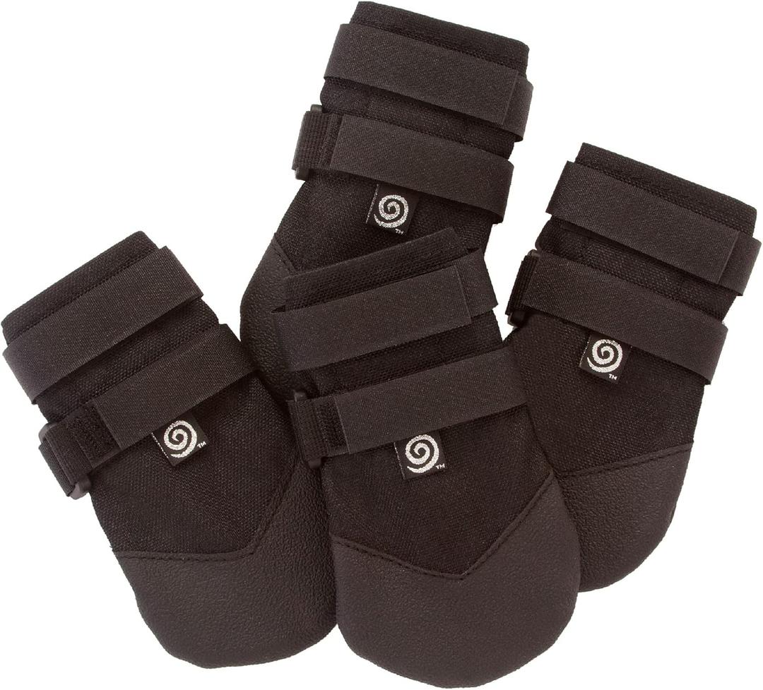Ultra Paws Rugged Dog Boots and Paw Protectors for Small, Medium and Large Dogs Black (Size 7), L