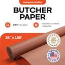Peach Butcher Paper 36" x 2160" (180 feet) - USA-Made Natural Butcher Paper Roll for Meat and Fish - Uncoated, Unwaxed & Food-Grade Material for Smoking Meat, Grilling & BBQ by IDL Packaging