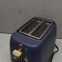 West Bend Timeless 2-Slice Toaster with 7 Browning Levels, Bagel/Waffle/Defrost Settings, High-Lift Lever, Anti-Jam, Easy-Clean Crumb Tray, 2-Slice, Blue/Gold