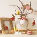 WDS WONDROUS 9-Piece Easter Bunny Hanging Ornaments Set, Rabbit with 3D Magnetic Honeycomb Paper Egg Ball, Interactive Paper Silhouette & Pastel Eggs for Tree Decor, Spring Easter Party Supplies Gift