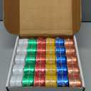 Tealight Candles Colored Red Green Blue White Orange and Yellow in Metallic Candle Holders Unscented 120 Piece Made in USA