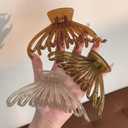 Hair Claw Clips for Thick Hair, 4 Pack - Extra Large Jelly Hair Claw Clips for Women, 4.75" Hair Accessories for Women Girls Gifts, Jelly 4 Colors