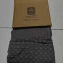 PHF 100% Cotton Waffle Weave Euro Sham Covers, 2 Pack 26" x 26" Bed Pillow Covers for Elegant Home Decor, No Filling, Luxury Aesthetic Soft Euro Pillow Cases for Bed, Dark Grey