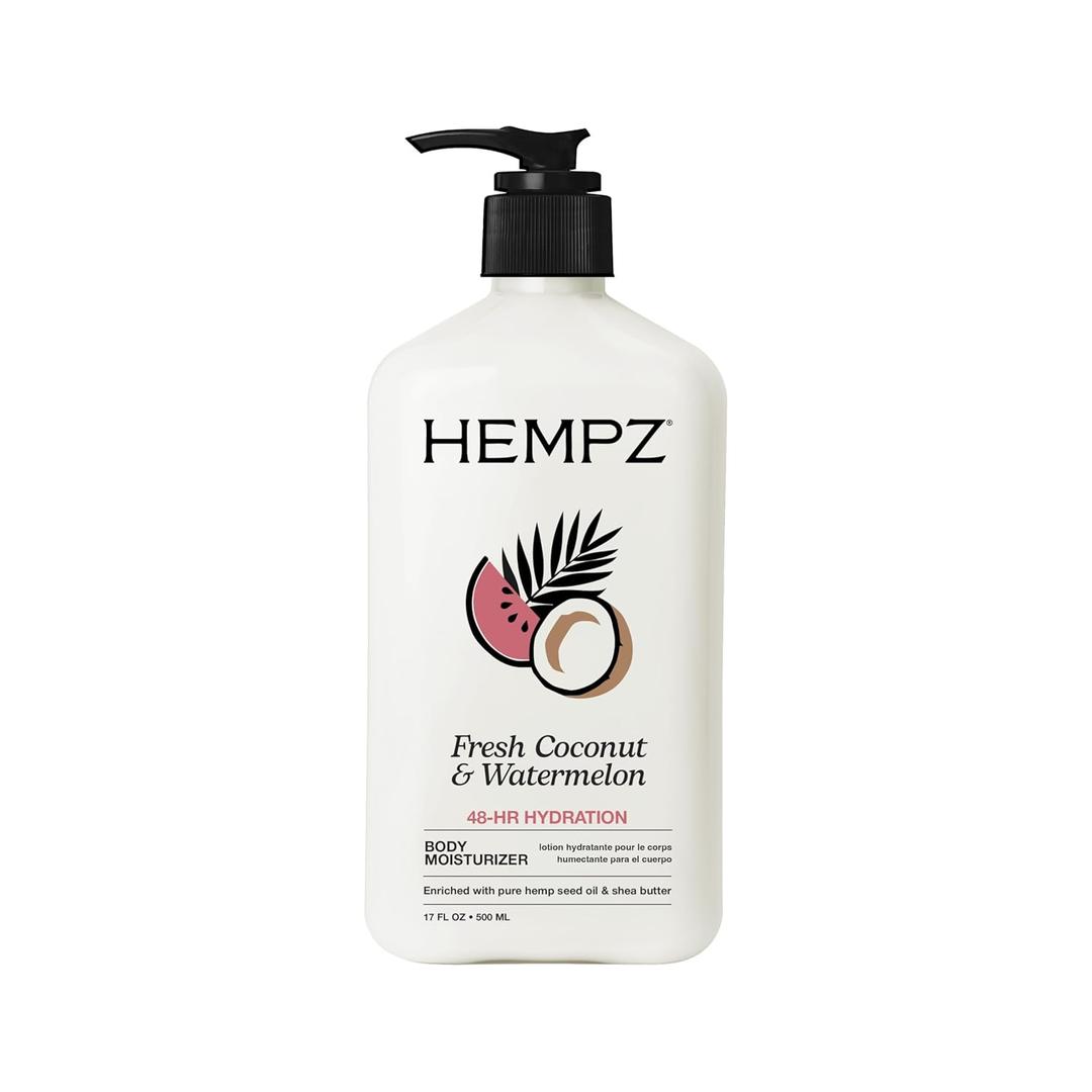 Hempz Body Lotion - Fresh Coconut & Watermelon Daily Moisturizing Cream, Shea Butter Body Moisturizer - Skin Care Products, Hemp Seed Oil - Large (17 Fl Oz (Pack of 1))