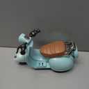 Liotww Motorcycles Scooter Toy Doll - with Light and Music, Cute Have a Seat Accessories, Interactive Rotating Decor Desktop Ornaments for Collectors (Blue)