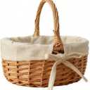 Small Wicker Basket Wicker Picnic Basket Storage Basket Bread Basket, Eggs Candy Basket for Candy Harvesting Photography Prop, 
Shape	Round
Product Dimensions	7.08"D x 7.87"W x 8.26"H