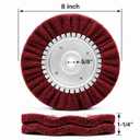 8" Non-Woven Airway Buffing Wheel 2PCS, Flange-Free Integrated Hub, 5/8 Arbor, Coarse Non-Woven SurfaceConditioning Wheel for Angle Grinder, Polishing Aluminum & Stainless Steel