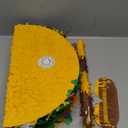 Sratte Taco Piata Set Mexican Birthday Party Decorations Cinco De Mayo Fiesta Theme Taco Pinata with Plastic Stick and Blindfold for Mexican Themed Party Supplies Favors, 15 x 8 x 3 Inches