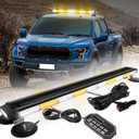 42inch 206 LED Rooftop Emergency Strobe Light Bar Flashing Safety Lights w/Controller Traffic Advisor Warning Hazard Light for Trucks Vehicles Construction Tow Pickup Snowplow Amber White