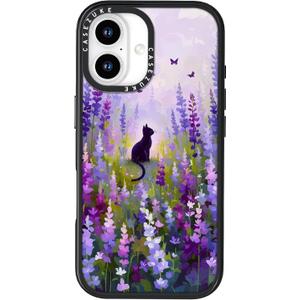 Clear TPU Phone Case Cover for iPhone 17 with Design, Drop Protection, Cute Case for Girl Women, Cat in Lavender