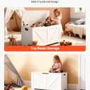 VEVOR Kids Storage Bench, Wooden Toy Box Chest, Large Storage Cabinet with Safety Hinge, Toddlers Storage Bench for Playroom, Living Room or Entryway, Easy Assembly, 38.98 x 15.55 x 18.9 in, White, 39 Inch