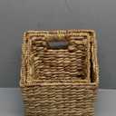 KOLWOVEN Wicker Hanging Storage Baskets, Set of 2 Wall Baskets for Accessories and Organizing Files, Mail Baskets