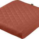 Classic Accessories Montlake FadeSafe Water-Resistant 25 x 25 x 5 Inch Square Outdoor Quilted Seat Cushion, Patio Furniture Chair Cushion, Spice (1 Count (Pack of 1)