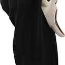 Adult Scream Mask | Classic Ghost Face Slasher, Horror Movie Killer Costume Accessory (Black)