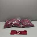 100 Pcs Spandex Chair Sashes with Heart Shaped Buckle Slider Stretch Chair Cover Band Universal Elastic Ties for Wedding Banquet Event Party Decoration(Burgundy)