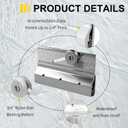 4 PCS Frameless Shower Door Roller Replacement, M-6053 Top Bracket Assembly with 3/4" Ball Bearing Wheels, Aluminum Shower Door Rollers for 1/4" Glass, Chrome Finish