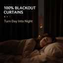100% Blackout Shield Linen Blackout Curtains for Bedroom 84 Inches Long, Back Tab/Rod Pocket Living Room Drapes, Thermal Insulated Blackout Curtains 2 Panels Set, 50" W x 84" L,Burlywood Birch
