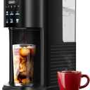 Gevi EzPod Compact Single Serve Coffee Maker, Pod Coffee Maker Compatible with Single-Serve Pods and Ground Coffee, 40 oz Reservoir, Portable, Ideal for Office, Camping, 1000W Iced Coffee Maker, Black