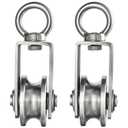 Cable Pulley Wheel for Rope with Ball Bearing, Smooth No Noise, 360 Swivel Small Wire Pulley for Pulley System Lifting, DIY Home Gym, Winch, 2 Pack