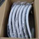 Amazon Basics Sturdy Foldable Plastic Chair, Portable, 350-Pound Capacity, White, 6-Pack