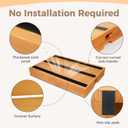 Wooden Step Stool One Step Stool for Adults Non-Slip Platform Mobility Step Heavy Duty Outdoor Steps for Seniors Adults with Bad Knee,No Assembly Required(25.7" L x 17.1" W x 3.38" H)